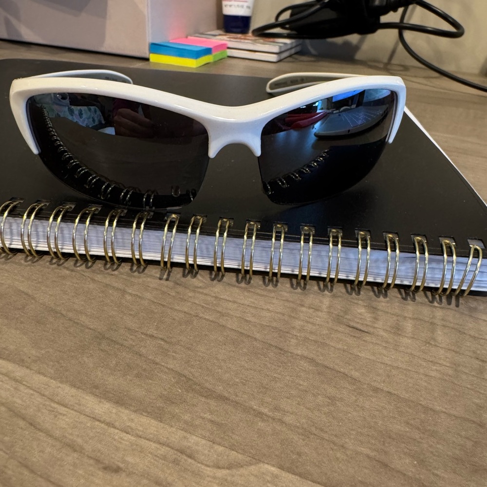 White Sunglasses with Black Lenses